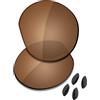 Saucer Lenti di ricambio premium e naselli per occhiali da sole Oakley Clifden OO9440, Alta Difesa - Marrone Ambra Polarizzato, Taglia unica