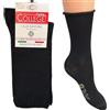 Infinity 12 PAIA CALZINI UOMO SENZA ELASTICO IN PURO COTONE FILO DI SCOZIA 40-46 (Alto Nero)