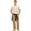 Superdry Maglietta da uomo con tasca e cuciture a contrasto, Beige argento slavato, M
