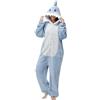 chuangminghangqi Pigiama Pagliaccetto Tuta Animale Adulto Unisex Costume Onesie Sleepwear Tuta Indumento Notte Cappuccio Tutina Loungewear Caldo Dolce Festa Festa Serata