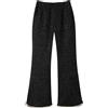Rolanko Pantaloni Svasati da Ragazza, Vita Elastica Velluto a Coste Lucido Bootcut Leggings a Campana con Perle Bambini Caldi Pantaloni da Jogging con Tasche