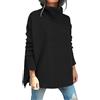 Generic Maglioni a Collo Alto da Donna, Maglioni Oversize a Pipistrello, Maniche Lunghe, Lavorati Maglia, Pullover Invernali, con Orlo rov