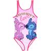Disney Stitch Costume da Bagno per Ragazze, Design Stitch e Angel Costume Intero da Bagno per Bambina, Taglia 10 Anni, Fuchsia