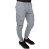 Evoga Pantaloni Uomo Cargo Slim Fit Jeans con tasconi Laterali (44, Grigio)