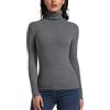 CARCOS Donna Camicia Dolcevita, Maglietta Slim Fit a Manica Lunga con Collo Alto Polo Autunno Inverno