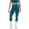 FGM04 Donna - Leggings Leopardo 2.0, Sportivi da Donna, Push Up, XS-S/M-L, Animalier, Vita Alta, 92% Poliammide 8% Estelan, Aderente, Regular Fit (IT, Testo, XS, S, Regular, Regular, Lyons Blu)