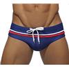 Detwen Costume da bagno da uomo a forma di slip, con cordoncino di colore a contrasto, da uomo