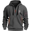 Generisch Felpa con cappuccio da uomo taglie forti, invernale, spessa, casual, hip hop, outdoor, con cappuccio personalizzato, con tasche con coulisse, giacca invernale da uomo, GY2, 3XL