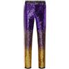 YOSUWOAI Pantaloni da ballo da uomo, lunghi e lucidi, con paillettes, stile retrò, elasticizzati, slim fit, pantaloni jazz, cosplay, feste, carnevale, per il tempo libero, discoteca, spettacolo cinese