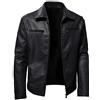 VPQILH Giacca da uomo per le mezze stagioni, in pelle PU，Uomo Giacca Bomber in Ecopelle PU Cappotto Biker Bomber Cappotti Corta Slim Fit