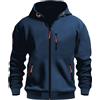 MEDUOLA Uomo con Cappuccio Zip Cardigan Giacca Sportiva Jogging Felpa con Cappuccio Ragazzi e Uomini Felpa con Zip Tasca Multifunzionale Cardigan con Cappuccio