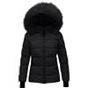 Generico Giacca Zip Donna Invernale con Cappuccio Elegante Termico Peluche Lungo Parka Antivento Outdoor in Cotone Cappotto Donnas con Tasche Giaccas Maniche Lunghe Oversize Casual Moda Giubbotto Tinta Unita