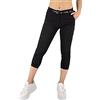 JOPHY & CO. Pantalone Donna Chino 3/4 con Cintura (cod. 3013) (Nero, 2XL)