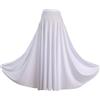 Freebily Gonna Lunga da Donna Altalena Gonna di Danza del Ventre Grande Swing Gonne da Ballo Flamenco Ballo di Sala Pratica Vestiti Professionali Costume Swing Carnevale Bianco L