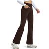 Comallan Thermo Flare Leggings Inverno Impermeabili Alto Vita Caldo Peluche Pantalone