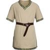 Caxndycing, tunica medievale da uomo, tunica LARP, camicia da cavaliere, abito, veste, cosplay, costume di Halloween, festa medievale, costume da vichingo, Renaissance, camicia con colletto alto, A1