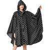 NUUR - Poncho antipioggia da donna, unisex, impermeabile, per festival, riutilizzabile, con cappuccio, per trekking, ciclismo, attività all'aria aperta, multiuso