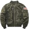 BININBOX Uomo Classico Aviatore Pilota Giacca Casuale Bomber Giubbotto(Khaki，XL)