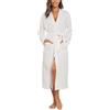 Sopesil Accappatoio Donna in Cotone Kimono Notte Donna Con Scollo a V Manica Lunga Abito Notte Donna Con Tasche,S-XXL
