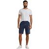 Geographical Norway Ponakry Men Bermuda Uomo Shorts Cotone Poliestere Vita Elastica Coulisse Bicolore Tasche Laterali Posteriori Stampa Casual Estate Comodo Leggero (Blu Navy M)