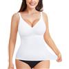 Gotoly Canotta Shapewear da Donna per il Controllo della Pancia, Modellante, Top Camisole Slizzante con Compressione, Vestibilità con Spalline Regolabili, bianco, XXL