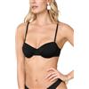 Goldenpoint Donna Costume da Bagno Tinta Unita - Parte Alta del Bikini - Balconette Push Up con Ferretto Costume Tinta Unita Taglia 3 Colore Nero