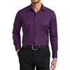 Enlision Camicia Uomo Maniche Lunghe Elasticizzata Non Stiro Antipiega Taglio Regolare con Bottoni e Tasca per Ufficio Cerimonia e Casual