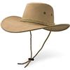 UltraKey Cappello da cowboy, cappello da sole in finta pelle scamosciata, cappello da viaggio, cappello occidentale, protezione solare all'aperto