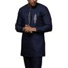 Vhersily Abiti Da Uomo Africani Dashiki Camicia Pantaloni 2 Pezzi Set Oro Ricamo Abiti Cerniera Top Tradizionale Tribale Abbigliamento, Comoda Biancheria Da Notte, Loungewear, Fresche e Traspirant