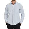 HISDERN Camicia da Uomo a Maniche Lunghe Casual Top per Business e Tempo Libero con Colletto Classico e Tasca