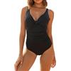 Veranobreeze Costumi da Bagno Interi per Donna Scollo a V Costume Intero Donna con Controllo della Pancia Monokini con arricciature, per Coppe da D a G