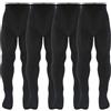 AQUILONE 0-14 AQUILONE Collant Micro 50 Denari, Calzamaglia Bambina a Tinta Unita in Morbida Microfibra Elasticizzata e Coprente - Made in Italy - 4 Paia (Nero, 4)