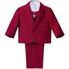 Lito Angels Children's Apparel Lito Angels Completo Elegante per Bambino, Rosso, 3-4 Anni 98 104
