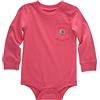 Carhartt Long-Sleeve Pocket Bodysuit Body, Limonata Rosa, 12 Mesi Unisex-Bimbi