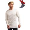 Merino.tech Maglia Termica Lana Merino Uomo Maniche Lunghe + Calzini (Small, 250 Natural Merinos)