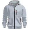 MEDUOLA Uomo con Cappuccio Zip Cardigan Giacca Sportiva Jogging Felpa con Cappuccio Ragazzi e Uomini Felpa con Zip Tasca Multifunzionale Cardigan con Cappuccio