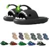 Chagoo Galaxy Shark Slides, Pantofole Cloud Glow in the Dark Donna Uomo Con Suola Spessa, Estive Da Spiaggia Fluorescenti (42/43 EU, Angler Fish)