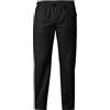 Ristohouse Pantalone da Cuoco 100% Cotone - Modello con Coulisse e Comodi Laccetti, Tre Tasche, Materiale Fresco e Resistente, Ideale per Il Lavoro (Nero, M)