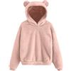 Generic Carino Orso Felpa con cappuccio Calda Pullover Felpa Animale Girocollo Felpe Vintage Cat Ear Felpa con cappuccio Peloso College Felpe con cappuccio a maniche lunghe Anime Pile Orecchie di orso Casual