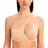 MELENECA Donna Push Up Reggiseno Senza Spalline Invisibile con Ferretto Bacio del Sole 5C