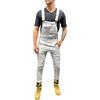 Generic Slim Uomo Tasca Jeans Tuta Streetwear Complessiva Bretella Pantaloni Ragazzi Sleepers, bianco, L