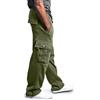 Fulidngzg Pantaloni Cargo Uomo Imbottiti Invernali Termico Gamba Dritta con Coulisse Vita e Cordino Polsini Tasche Multiple Pantaloni da Lavoro Eleganti Casual Comoda per Sport Tempo Libero Casa,Verde,M