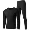 RCLONGEU Intimo Termico Uomo Invernale, Manica Lunga Maglia Termica e Pantaloni - Caldo Completo Tuta Termica Set Termico Uomo per Sci Ciclismo Corsa Allenamento (Black,6XL)