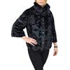 Evoga Pelliccia donna invernale nero manica 3/4 pellicciotto giacca ecologica (M, Nero)