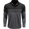 MakingDa - Polo da uomo a maniche corte, a blocchi di colore con righe orizzontali, estive, vestibilità regolare, con bottoni, colletto classico, casual, per golf e lavoro, maglietta leggera, XL