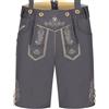 Steigenhöfer Manufaktur Lukas - Pantaloncini bavaresi Softshell con bretelle - Lederhosen Oktoberfest Outfit, Antracite, 34