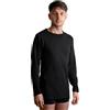 New Day intimo eccezionale Made in Italy- 3 Maglie Intime per Uomo (con Collo Tondo o Collo a V) Manica Lunga in Caldo Cotone Invernale (T/Nero,S)