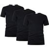 Liabel Maglia Termica Uomo Manica Corta Girocollo 100% Cotone, Art. 2855-23, Pacco da 3, Nero M