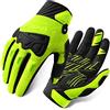 INBIKE Guanti MTB Guanti da Ciclismo in 5mm Eva Touchscreen Antiurto Antiscivolo Bici da Strada Moutain Bike per Uomo e Donna(Verde,M)