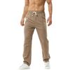 HOEREV Pantaloni Casual da Uomo in Lino